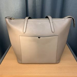 Grey Smythson Leather Panama Tote